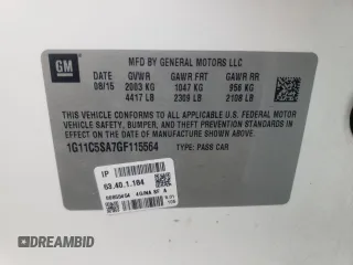 2016 Chevrolet Malibu Limited LT with VIN 1G11C5SA7GF115564, listed as a Copart auction lot 60388344 with 113,956 mi miles and Salvage Title. Bid and sale history available at carsss.com. Image 12.