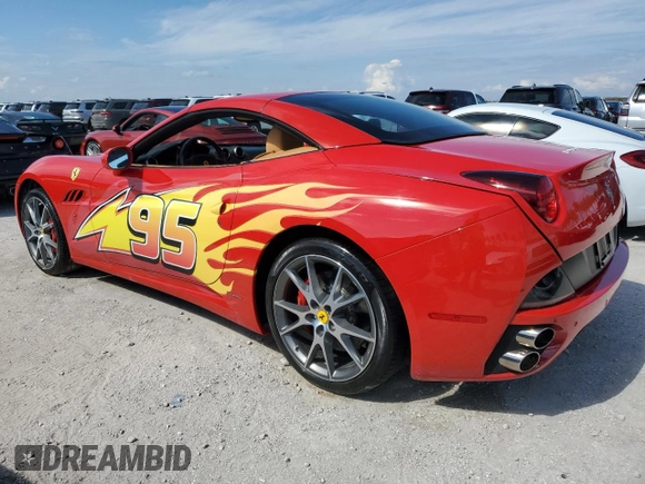 2011 Ferrari California с VIN ZFF65LJA1B0181831, выставлен на аукционе Copart как лот 75098924 с пробегом 15 297 миль миль и Списание • Salvage title. История ставок и продаж доступна на DreamBid. Изображение 2.