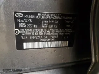 2019 Hyundai Sonata SE with VIN 5NPE24AF5KH760683, listed as a Copart auction lot 48176365 with 89,565 mi miles and Clean Title. Bid and sale history available at carsss.com. Image 13.