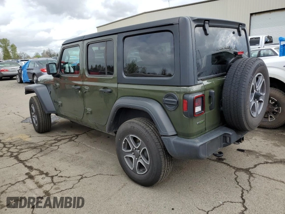 2022 Jeep Wrangler Unlimited Willys with VIN 1C4HJXDM4NW195983, listed as a Copart auction lot 48245114 with 21,920 mi miles and . Bid and sale history available at DreamBid. Image 2.