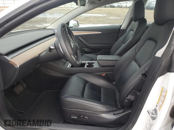 2022 Tesla Model 3 Long Range with VIN 5YJ3E1EB9NF207364, listed as a Copart auction lot 47368135 with 44,640 mi miles and Salvage Title. Bid and sale history available at DreamBid. Image 7.