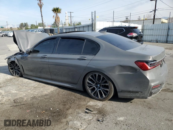 2022 BMW 7 Series 740i with VIN WBA7T2C07NCJ26257, listed as a Copart auction lot 41763095 with Not provided miles and Salvage title. Bid and sale history available at DreamBid. Image 2.