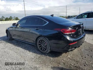 2018 Genesis G80 Sport with VIN KMHGN4JB4JU216186, listed as a Copart auction lot 61185455 with 62,147 mi miles and Salvage title. Bid and sale history available at DreamBid. Image 2.