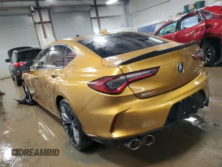 2021 Acura TLX Type S with VIN 19UUB7F09MA000219, listed as a Copart auction lot 50075445 with 35,341 mi miles and Salvage Title. Bid and sale history available at carsss.com. Image 2.