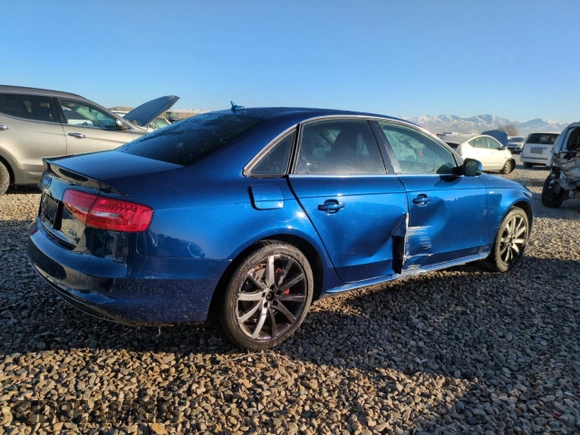2014 Audi A4 Premium with VIN WAUBFAFL3EN033449, listed as a Copart auction lot 88979555 with 143,160 mi miles and Salvage Title. Bid and sale history available at carsss.com. Image 3.