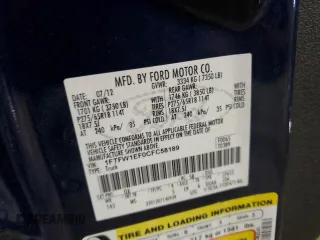 2012 Ford F-150 XL with VIN 1FTFW1EF0CFC58189, listed as a Copart auction lot 61142605 with 121,857 mi miles and Salvage title. Bid and sale history available at DreamBid. Image 12.