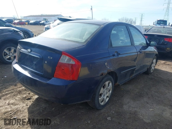 2006 Kia Spectra EX with VIN KNAFE121365221138, listed as a IAAI auction lot 41855171 with 158,425 mi miles. Bid and sale history available at carsss.com. Image 4.