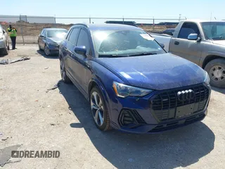 2021 Audi Q3 S line Premium with VIN WA1DECF3XM1085641, listed as a IAAI auction lot 41949213 with 71,621 mi miles. Bid and sale history available at carsss.com. Image 1.