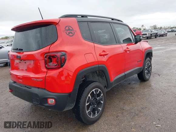 2023 Jeep Renegade Trailhawk with VIN ZACNJDC19PPP62601, listed as a IAAI auction lot 41911700 with 23,973 mi miles and . Bid and sale history available at DreamBid. Image 4.
