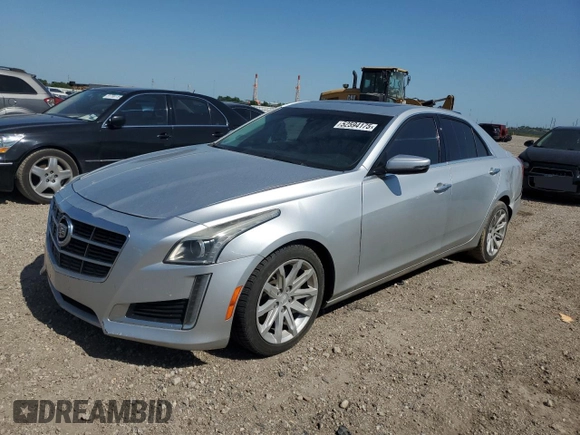 2016 Cadillac CTS RWD with VIN 1G6AP5SX4G0132098, listed as a Copart auction lot 52594175 with 104,683 mi miles and Salvage title. Bid and sale history available at DreamBid. Image 1.