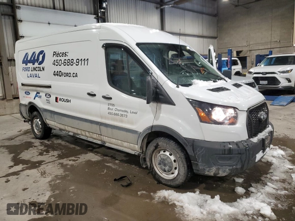 2021 Ford Transit Cargo with VIN 1FTBR1C81MKA62328, listed as a Copart auction lot 44894585 with 75,951 mi miles and Salvage Title. Bid and sale history available at DreamBid. Image 4.