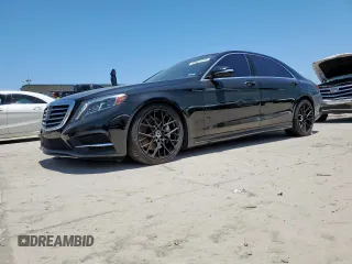 2015 Mercedes-Benz S 550 with VIN WDDUG8CB7FA173905, listed as a Copart auction lot 60801915 with 99,373 mi miles and Salvage title. Bid and sale history available at DreamBid. Image 1.