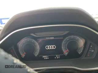 2020 Audi Q3 S line Prestige with VIN WA1FECF37L1043998, listed as a Copart auction lot 89387045 with 26,952 mi miles and Salvage Title. Bid and sale history available at carsss.com. Image 9.