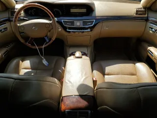 2009 Mercedes-Benz S-Class 5.5L V8 with VIN WDDNG86X39A267179, listed as a Copart auction lot 52216505 with 106,527 mi miles and Salvage Title. Bid and sale history available at carsss.com. Image 8.