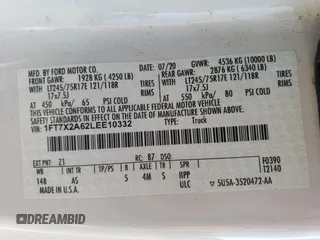 2020 Ford F-250 XL с VIN 1FT7X2A62LEE10332, выставлен на аукционе Copart как лот 77744924 с пробегом 111 028 миль миль и Списание • Salvage title. История ставок и продаж доступна на DreamBid. Изображение 12.