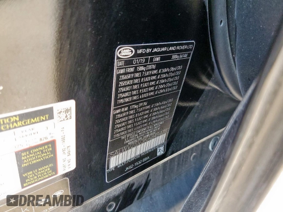 2019 Land Rover Range Rover Sport HSE Dynamic z VIN SALWV2SV3KA849478, wystawiony jako Copart lot #61353015 z przebiegiem Nie podano mil oraz Szkoda całkowita • Salvage title. Historia ofert i sprzedaży dostępna na DreamBid. Obrazek 14.