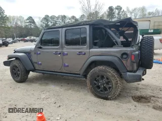 2021 Jeep Wrangler Unlimited Sport S with VIN 1C4HJXDN2MW550186, listed as a Copart auction lot 50870255 with 39,540 mi miles and Salvage Title. Bid and sale history available at carsss.com. Image 2.