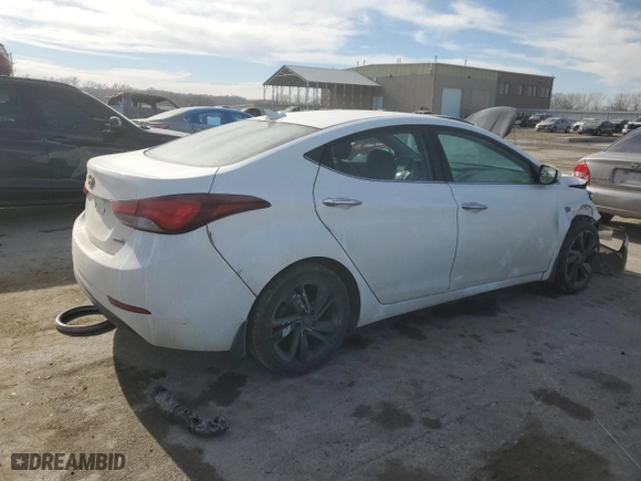 2015 Hyundai Elantra Limited with VIN 5NPDH4AE6FH579504, listed as a Copart auction lot 43042535 with 71,604 mi miles and Salvage Title. Bid and sale history available at carsss.com. Image 3.
