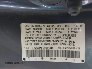 2010 Acura TL Tech with VIN 19UUA8F51AA004166, listed as a IAAI auction lot 41806187 with 139,364 mi miles. Bid and sale history available at carsss.com. Image 9.