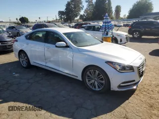 2019 Genesis G80 3.8L with VIN KMTFN4JEXKU326897, listed as a Copart auction lot 81956804 with 57,435 mi miles and Salvage Title. Bid and sale history available at carsss.com. Image 4.