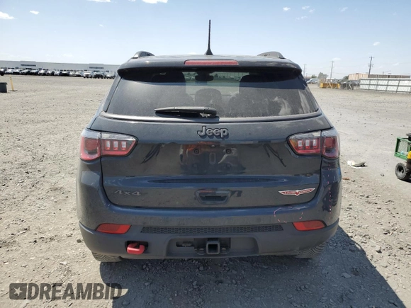 2018 Jeep Compass Trailhawk with VIN 3C4NJDDBXJT484835, listed as a Copart auction lot 61542415 with 59,389 mi miles and Salvage title. Bid and sale history available at DreamBid. Image 6.