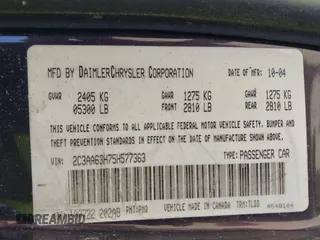 2005 Chrysler 300 with VIN 2C3AA63H75H577363, listed as a IAAI auction lot 41892999 with 229,634 mi miles. Bid and sale history available at carsss.com. Image 9.