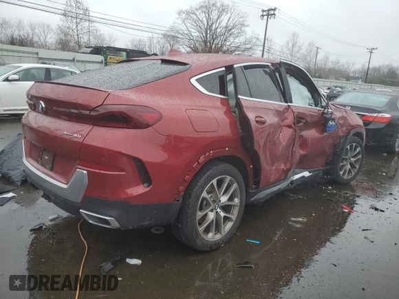 2017 BMW X6 xDrive40i with VIN 5UXCY6C07N9L61506, listed as a Copart auction lot 80825843 with Not Provided miles. Bid and sale history available at carsss.com. Image 3.