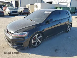 2018 Volkswagen Golf GTI S with VIN 3VW447AU9JM259727, listed as a Copart auction lot 86039844 with 77,400 mi miles and Salvage Title. Bid and sale history available at carsss.com. Image 1.