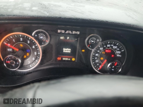 2020 Ram 1500 Big Horn с VIN 1C6RRFFG4LN230482, выставлен на аукционе Copart как лот 52608435 с пробегом 58 588 миль миль и Списание • Salvage title. История ставок и продаж доступна на DreamBid. Изображение 9.