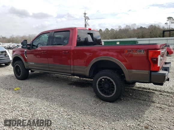2017 Ford Super Duty F-250 SRW Lariat with VIN 1FT7W2BT8HEC44977, listed as a Copart auction lot 47296205 with 38,015 mi miles and Salvage Title. Bid and sale history available at carsss.com. Image 2.