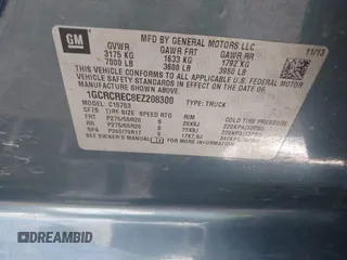 2014 Chevrolet Silverado 1500 LT with VIN 1GCRCREC8EZ208300, listed as a IAAI auction lot 42134223 with 69,092 mi miles and . Bid and sale history available at DreamBid. Image 9.