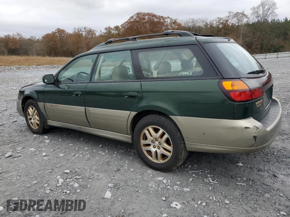2000 Subaru Legacy Outback Limited with VIN 4S3BH6865Y7650040, listed as a Copart auction lot 85469084 with 134,291 mi miles and Salvage title. Bid and sale history available at DreamBid. Image 2.