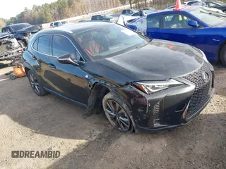 2021 Lexus UX 200 F Sport with VIN JTHE3JBH1M2042126, listed as a IAAI auction lot 41128485 with 22,033 mi miles and . Bid and sale history available at DreamBid. Image 1.