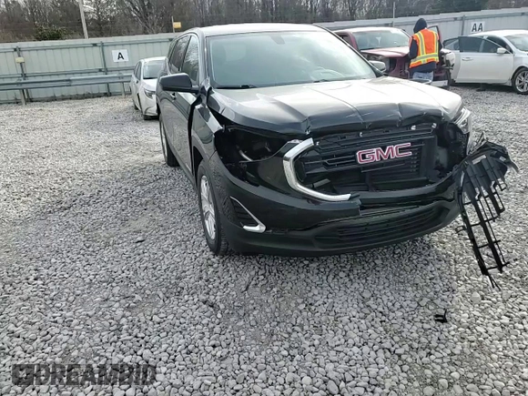 2019 GMC Terrain SLE with VIN 3GKALMEV1KL398112, listed as a Copart auction lot 47603035 with 77,132 mi miles and Salvage Title. Bid and sale history available at carsss.com. Image 12.