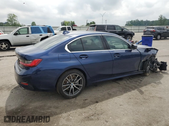 2019 BMW 3 Series 330i with VIN WBA5R1C51KAK09945, listed as a Copart auction lot 53831015 with 18,135 mi miles and Salvage title. Bid and sale history available at DreamBid. Image 3.