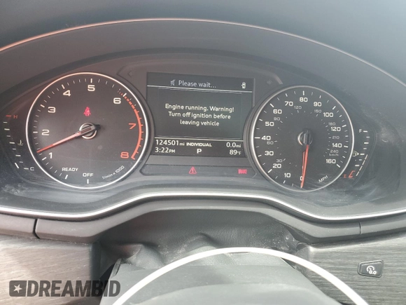 2017 Audi A4 Premium with VIN WAUGNAF42HN021881, listed as a Copart auction lot 51649265 with 124,501 mi miles and Salvage Title. Bid and sale history available at carsss.com. Image 9.