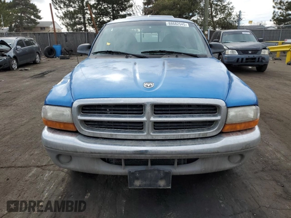 1999 Dodge Dakota SLT with VIN 1B7GL22X6XS298290, listed as a Copart auction lot 88682545 with 176,280 mi miles and Salvage Title. Bid and sale history available at carsss.com. Image 5.