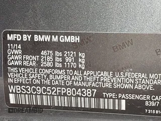 2015 BMW M3 with VIN WBS3C9C52FP804387, listed as a IAAI auction lot 42326259 with 102,106 mi miles and . Bid and sale history available at DreamBid. Image 9.