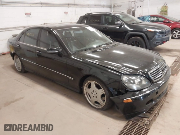 2002 Mercedes-Benz S-Class 6.0L with VIN WDBNG78J42A252823, listed as a IAAI auction lot 42051191 with 133,123 mi miles. Bid and sale history available at carsss.com. Image 1.
