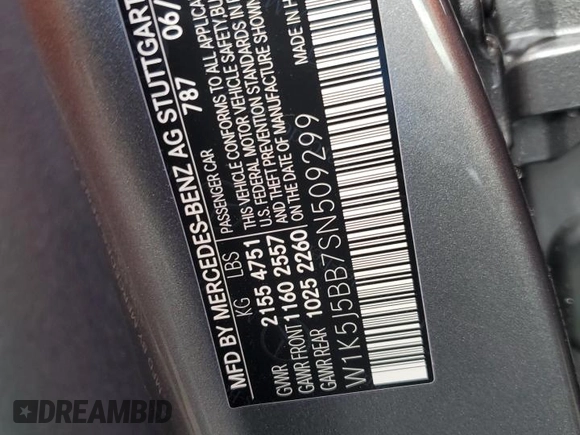 2025 Mercedes-Benz CLA with VIN W1K5J5BB7SN509299, listed as a Copart auction lot 80090914 with 1,677 mi miles and Salvage Title. Bid and sale history available at carsss.com. Image 13.