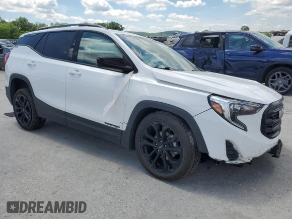 2021 GMC Terrain SLE with VIN 3GKALTEV6ML336654, listed as a Copart auction lot 55979675 with 75,232 mi miles and Clean title. Bid and sale history available at DreamBid. Image 4.