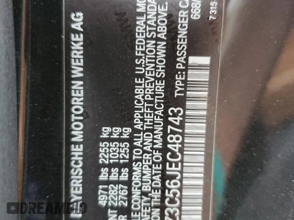 2018 BMW 4 Series 430i xDrive with VIN WBA4Z3C56JEC48743, listed as a Copart auction lot 62464885 with 70,968 mi miles and Salvage title. Bid and sale history available at DreamBid. Image 12.