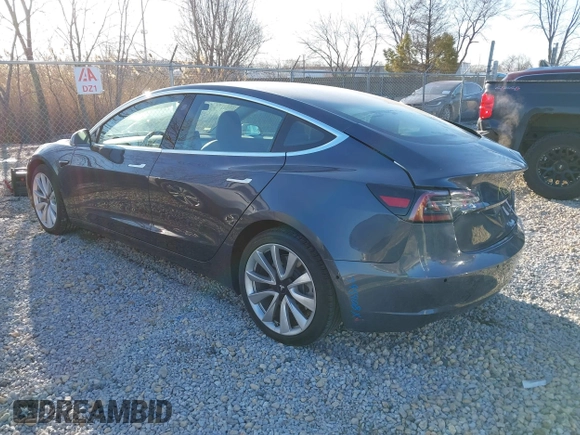 2020 Tesla Model 3 Long Range with VIN 5YJ3E1EB9LF795408, listed as a IAAI auction lot 41735428 with 56,013 mi miles. Bid and sale history available at carsss.com. Image 3.