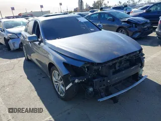 2017 Infiniti Q50 Signature Edition with VIN JN1EV7APXHM742747, listed as a IAAI auction lot 41278752 with 49,739 mi miles and . Bid and sale history available at DreamBid. Image 1.