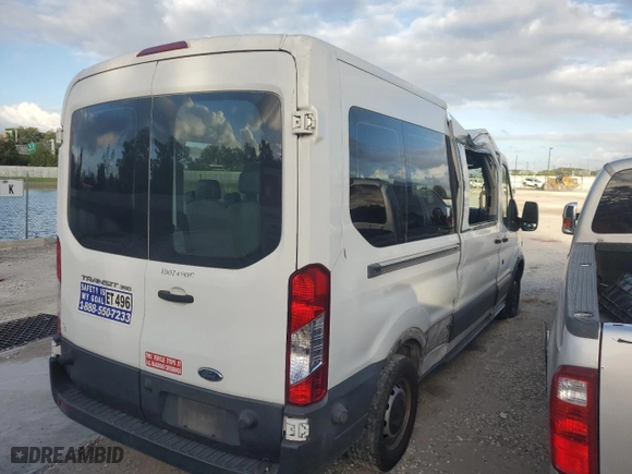 2016 Ford Transit Wagon XL with VIN 1FBZX2CM5GKA21099, listed as a Copart auction lot 77084614 with 128,446 mi miles and Salvage Title. Bid and sale history available at carsss.com. Image 3.