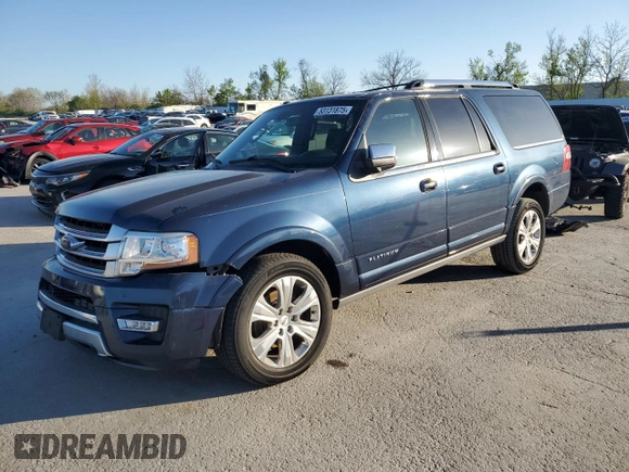 2015 Ford Expedition Max Platinum with VIN 1FMJK1MT5FEF43151, listed as a Copart auction lot 53131875 with 177,190 mi miles and Salvage title. Bid and sale history available at DreamBid. Image 1.