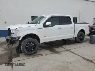 2015 Ford F-150 XLT with VIN 1FTEW1EG2FFB17259, listed as a Copart auction lot 46530595 with 217,074 mi miles and Salvage Title. Bid and sale history available at carsss.com. Image 1.