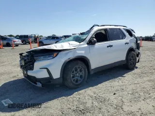 2025 Honda Pilot TrailSport z VIN 5FNYG1H66SB086223, wystawiony jako Copart lot #55066825 z przebiegiem Nie podano mil oraz Szkoda całkowita • Salvage title. Historia ofert i sprzedaży dostępna na DreamBid. Obrazek 1.