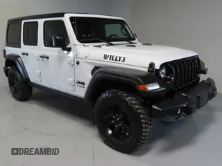 2022 Jeep Wrangler Unlimited Willys Sport with VIN 1C4HJXDN3NW263019, listed as a Copart auction lot 41880705 with 16,231 mi miles and Salvage Title. Bid and sale history available at DreamBid. Image 1.