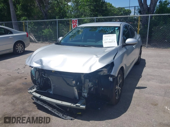 2021 Nissan Sentra SV with VIN 3N1AB8CV9MY261758, listed as a IAAI auction lot 39798014 with 43,035 mi miles and . Bid and sale history available at DreamBid. Image 19.